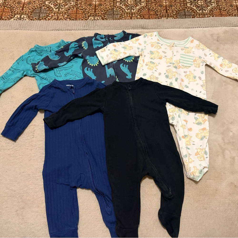Mixed Colors Kids One-Piece Sleepwear Set
